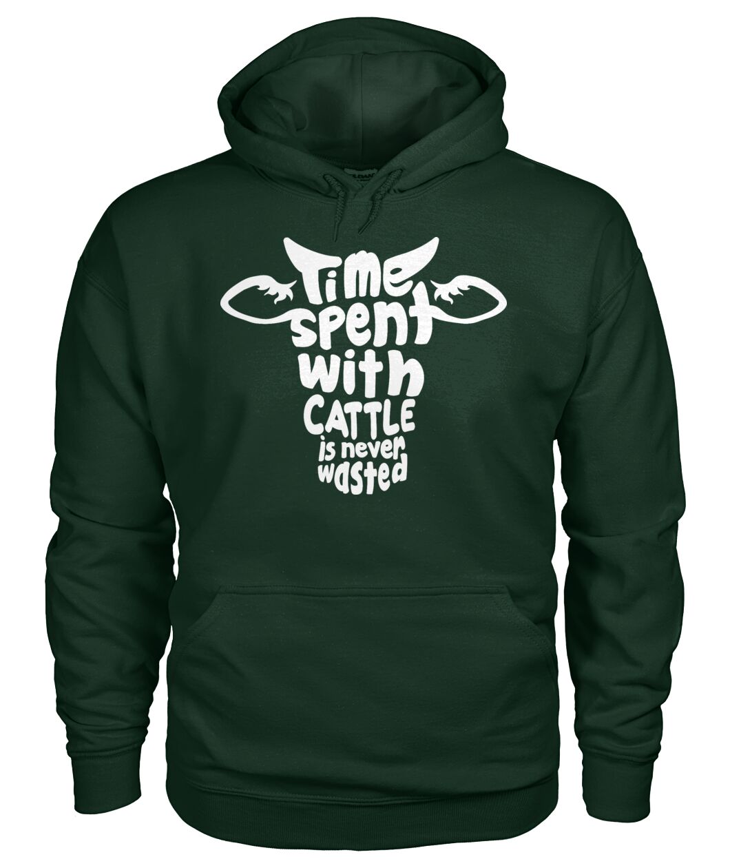 Time spent with cattle is never wasted - funny design unisex  t-shirt , Hoodies - myfunfarm