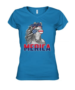 Love horse love america - Men's and Women's t-shirt , Vneck, Hoodies - myfunfarm - clothing acceessories shoes for cow lovers, pig, horse, cat, sheep, dog, chicken, goat farmer