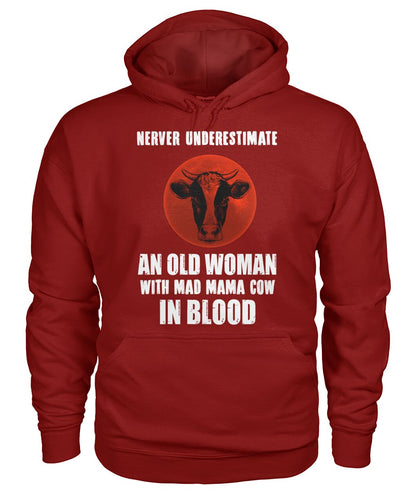 Never underestimate an old woman  - Men's and Women's t-shirt , Vneck, Hoodies - myfunfarm - clothing acceessories shoes for cow lovers, pig, horse, cat, sheep, dog, chicken, goat farmer