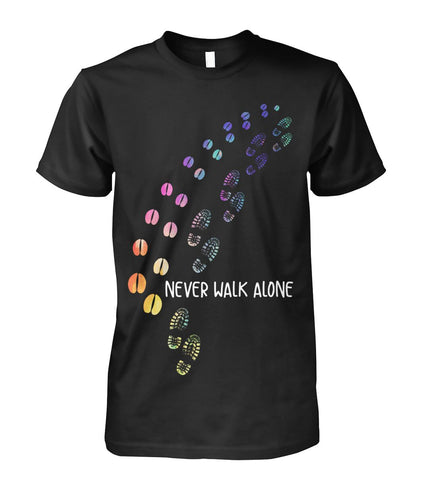 Never walk alone - Men's and Women's t-shirt , Vneck, Hoodies - myfunfarm - clothing acceessories shoes for cow lovers, pig, horse, cat, sheep, dog, chicken, goat farmer