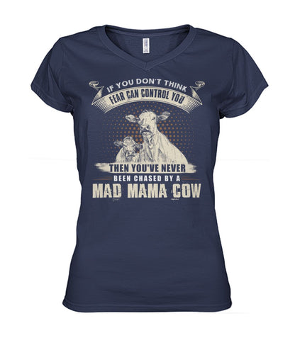 Mad mama cow   - Men's and Women's t-shirt , Vneck, Hoodies - myfunfarm - clothing acceessories shoes for cow lovers, pig, horse, cat, sheep, dog, chicken, goat farmer