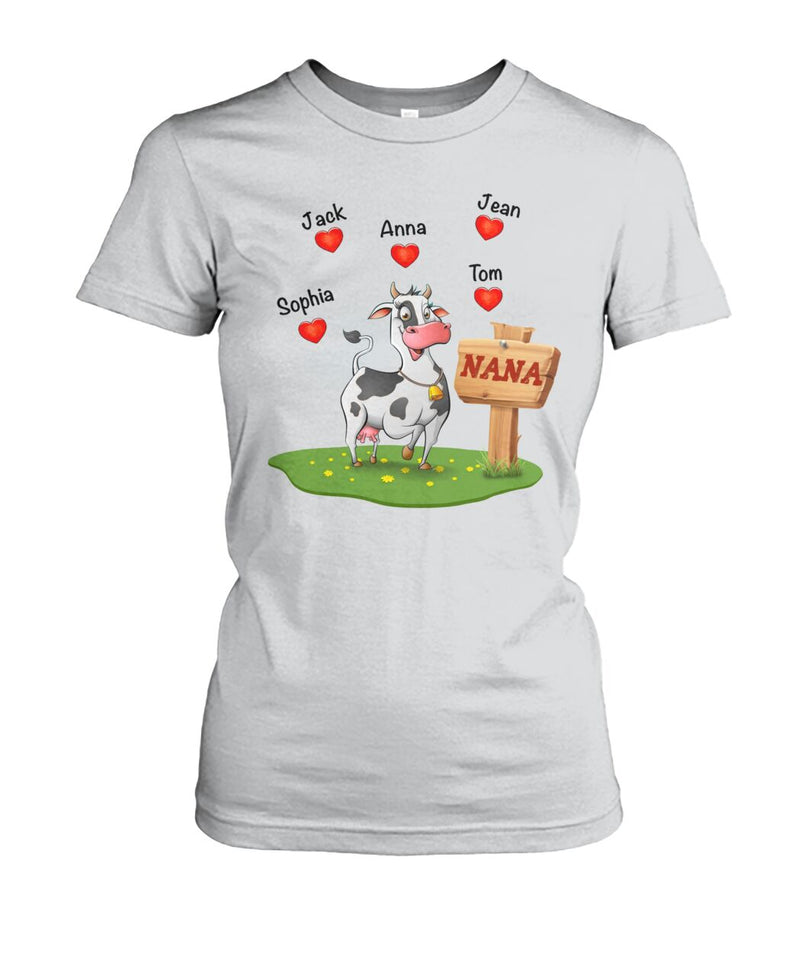 Custom names Cow Lovers - unisex  t-shirt for Mother's day