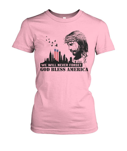 We will never forget 911 - God bless america  - unisex  t-shirt , Hoodies