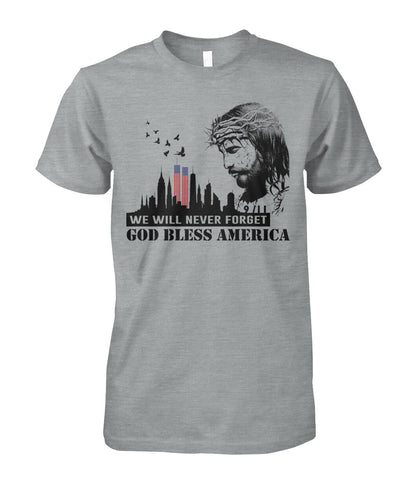 We will never forget 911 - God bless america  - unisex  t-shirt , Hoodies