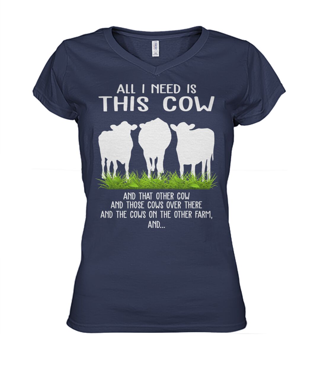 all i need this cow - Men's and Women's t-shirt , Vneck, Hoodies - myfunfarm - clothing acceessories shoes for cow lovers, pig, horse, cat, sheep, dog, chicken, goat farmer
