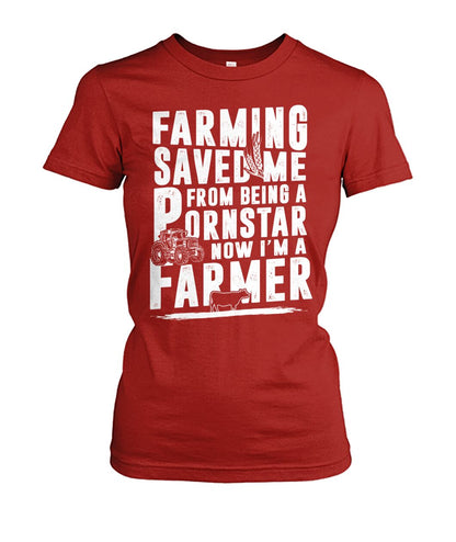 farming saved me  - Men's and Women's t-shirt , Vneck, Hoodies - myfunfarm