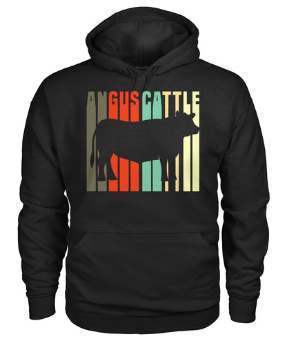 Angus vintage style - Men's and Women's t-shirt , Vneck, Hoodies - myfunfarm - clothing acceessories shoes for cow lovers, pig, horse, cat, sheep, dog, chicken, goat farmer