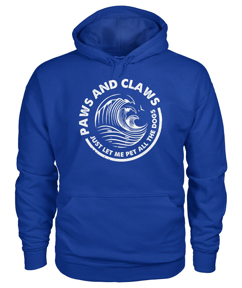 Paws and claws  - Men's and Women's t-shirt , Hoodies for Dog Lovers - myfunfarm - clothing acceessories shoes for cow lovers, pig, horse, cat, sheep, dog, chicken, goat farmer