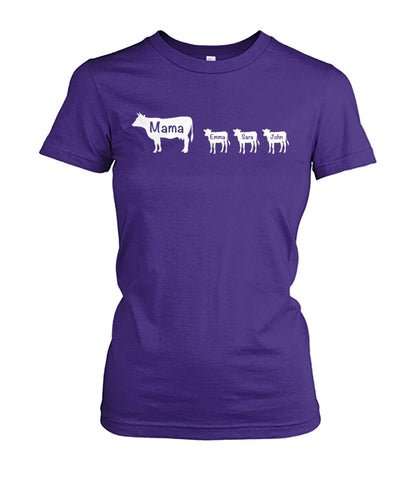 Custom name - Personalized Mama Cow unisex  t-shirt , Hoodies
