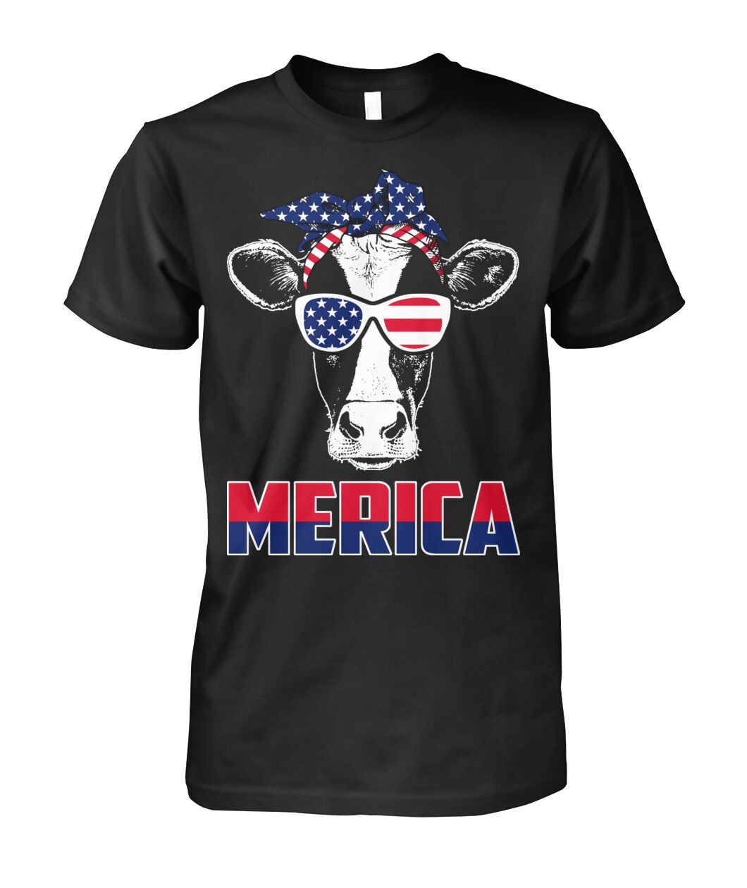 Merica cow lovers - funny design unisex  t-shirt , Hoodies - myfunfarm