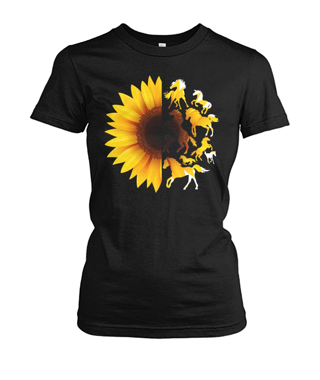 Horse sunflowers - Men's and Women's t-shirt , Vneck, Hoodies - myfunfarm - clothing acceessories shoes for cow lovers, pig, horse, cat, sheep, dog, chicken, goat farmer