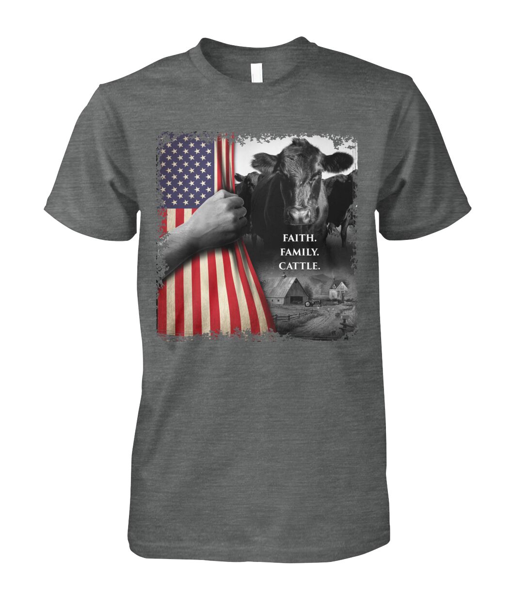 Faith Family Cattle - unisex  t-shirt , Hoodies - myfunfarm