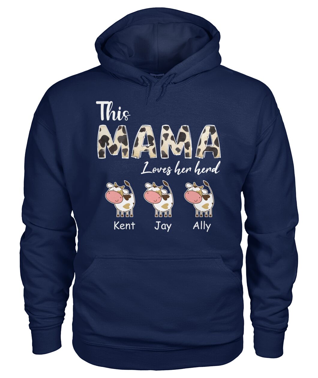 This Mama Loves her herd - personalized t-shirt, Hoodies - myfunfarm