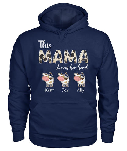 This Mama Loves her herd - personalized t-shirt, Hoodies - myfunfarm