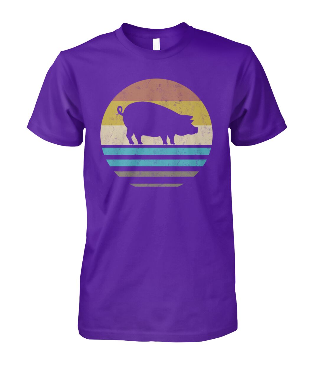 Vintage print pig - Men's and Women's t-shirt , Vneck, Hoodies - myfunfarm - clothing acceessories shoes for cow lovers, pig, horse, cat, sheep, dog, chicken, goat farmer