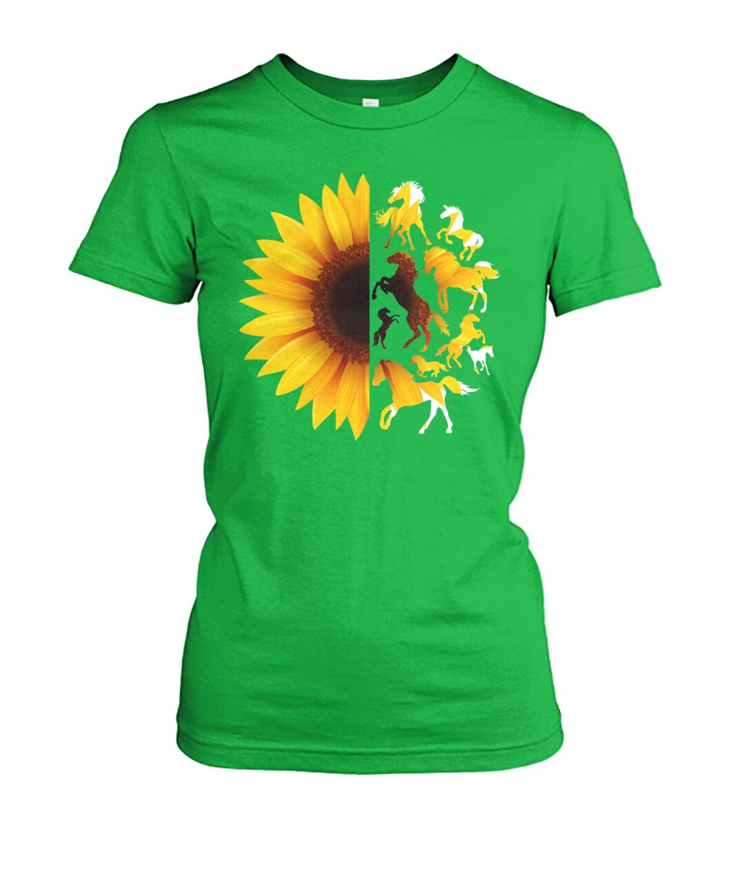 Horse sunflowers - Men's and Women's t-shirt , Vneck, Hoodies - myfunfarm - clothing acceessories shoes for cow lovers, pig, horse, cat, sheep, dog, chicken, goat farmer