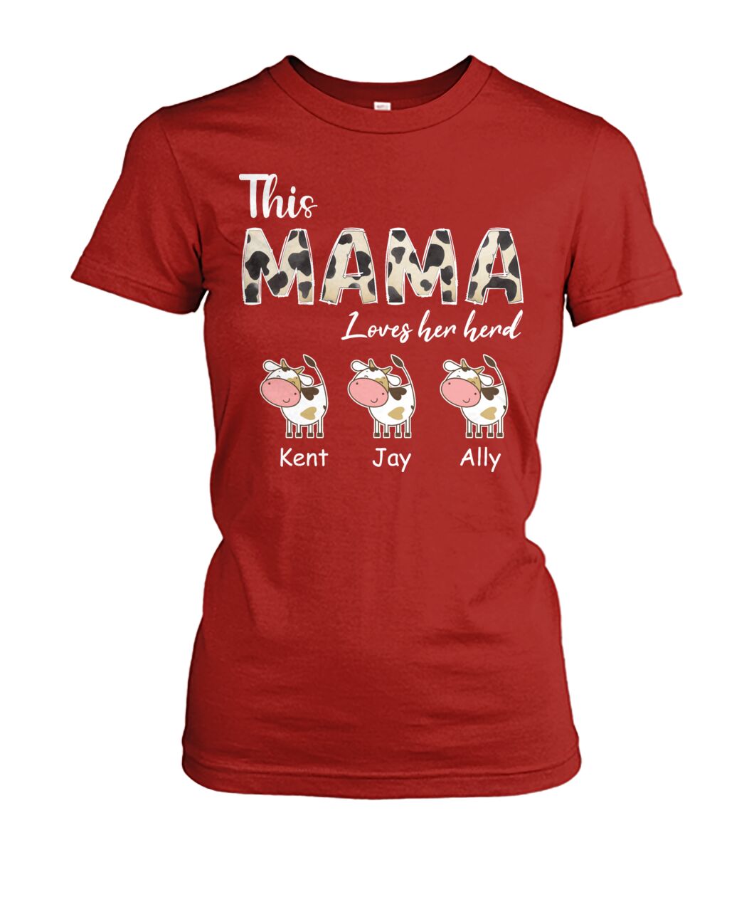 This Mama Loves her herd - personalized t-shirt, Hoodies - myfunfarm