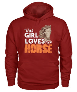 This girl loves her horse- Men's and Women's t-shirt , Vneck, Hoodies - myfunfarm - clothing acceessories shoes for cow lovers, pig, horse, cat, sheep, dog, chicken, goat farmer