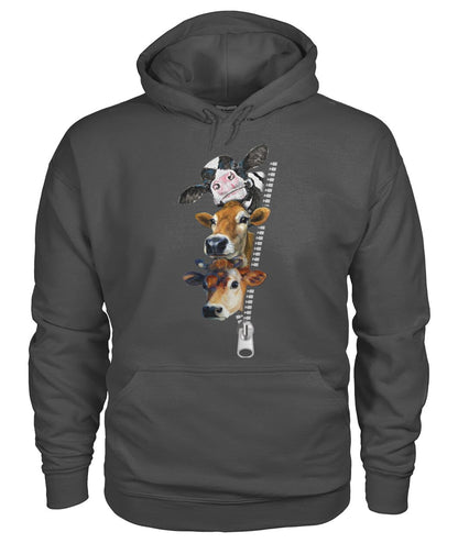 Funny cow  - Men's and Women's t-shirt , Vneck, Hoodies - myfunfarm - clothing acceessories shoes for cow lovers, pig, horse, cat, sheep, dog, chicken, goat farmer