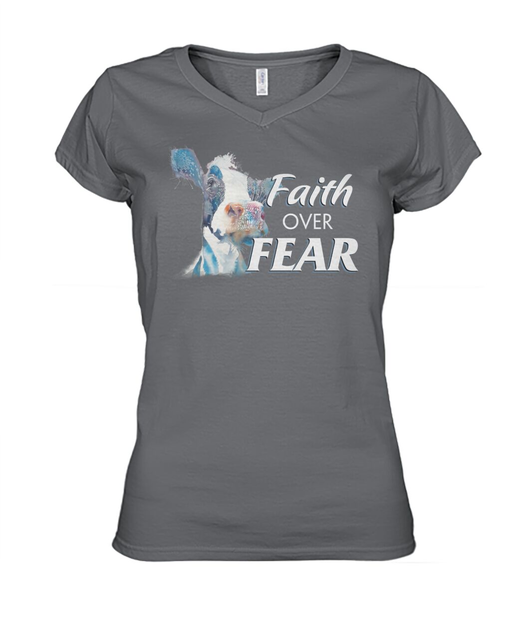 faith over fear - Men's and Women's t-shirt , Vneck, Hoodies - myfunfarm - clothing acceessories shoes for cow lovers, pig, horse, cat, sheep, dog, chicken, goat farmer
