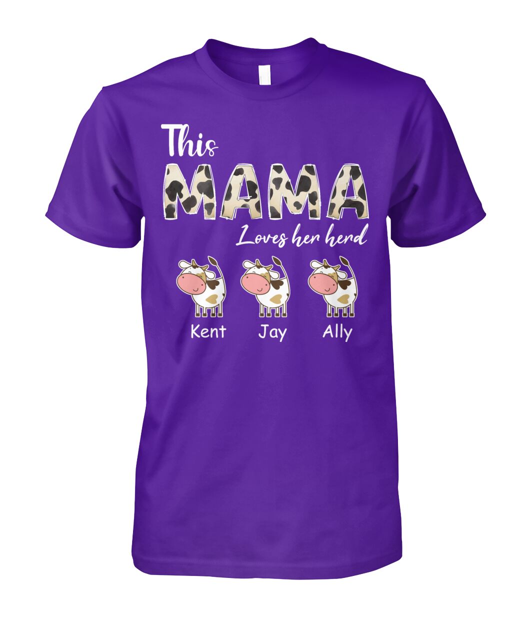 This Mama Loves her herd - personalized t-shirt, Hoodies - myfunfarm