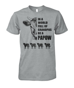 In a world full of Grandpas be a Papow - funny design unisex  t-shirt , Hoodies