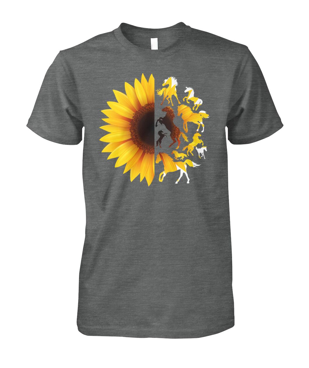 Horse sunflowers - Men's and Women's t-shirt , Vneck, Hoodies - myfunfarm - clothing acceessories shoes for cow lovers, pig, horse, cat, sheep, dog, chicken, goat farmer