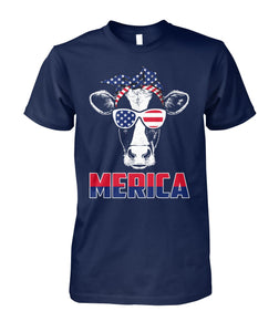 Cow america 4th of July  - Men's and Women's t-shirt , Vneck, Hoodies - myfunfarm - clothing acceessories shoes for cow lovers, pig, horse, cat, sheep, dog, chicken, goat farmer