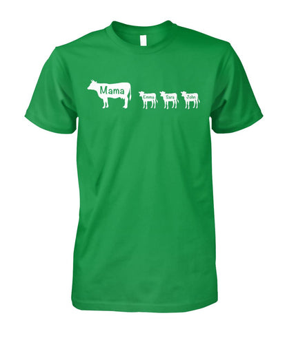 Custom name - Personalized Mama Cow unisex  t-shirt , Hoodies