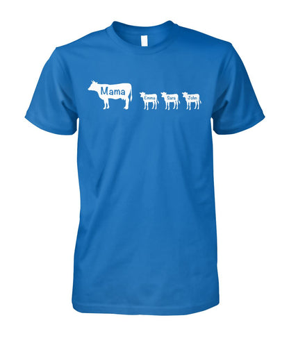Custom name - Personalized Mama Cow unisex  t-shirt , Hoodies