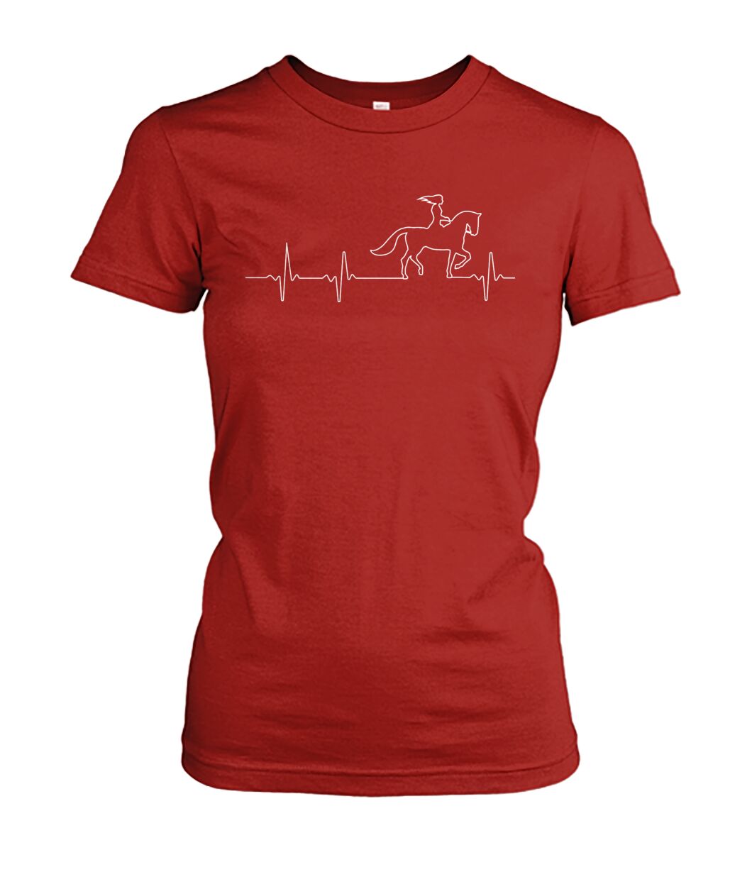 Heart beat of girl loves horse - Men's and Women's t-shirt , Vneck, Hoodies - myfunfarm - clothing acceessories shoes for cow lovers, pig, horse, cat, sheep, dog, chicken, goat farmer