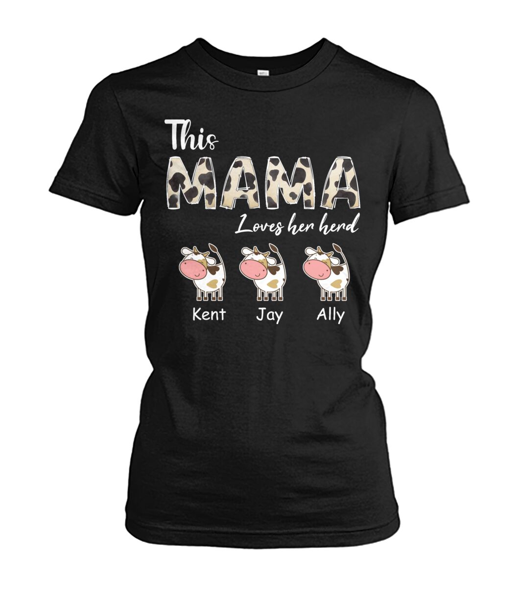 This Mama Loves her herd - personalized t-shirt, Hoodies - myfunfarm