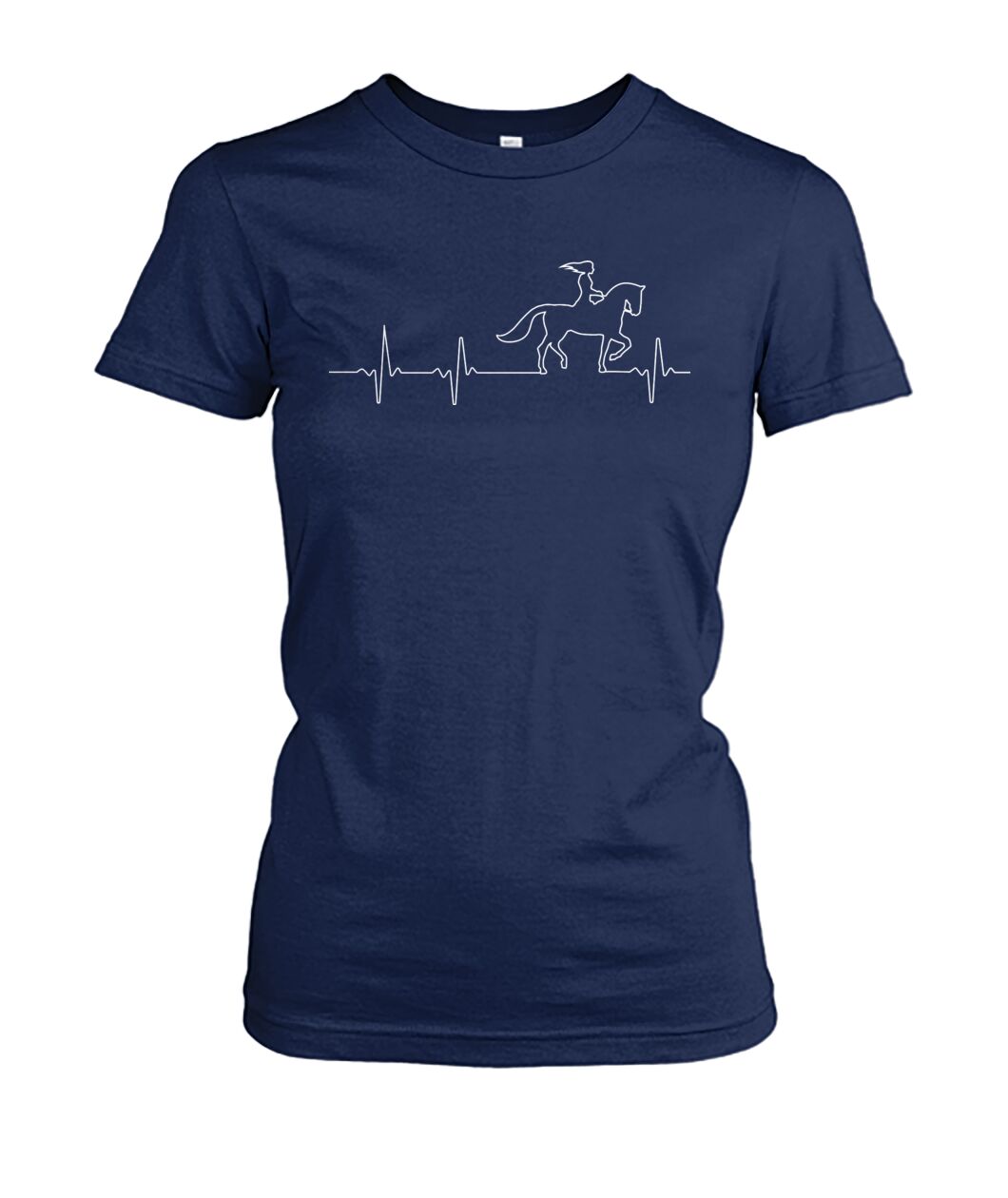 Heart beat of girl loves horse - Men's and Women's t-shirt , Vneck, Hoodies - myfunfarm - clothing acceessories shoes for cow lovers, pig, horse, cat, sheep, dog, chicken, goat farmer