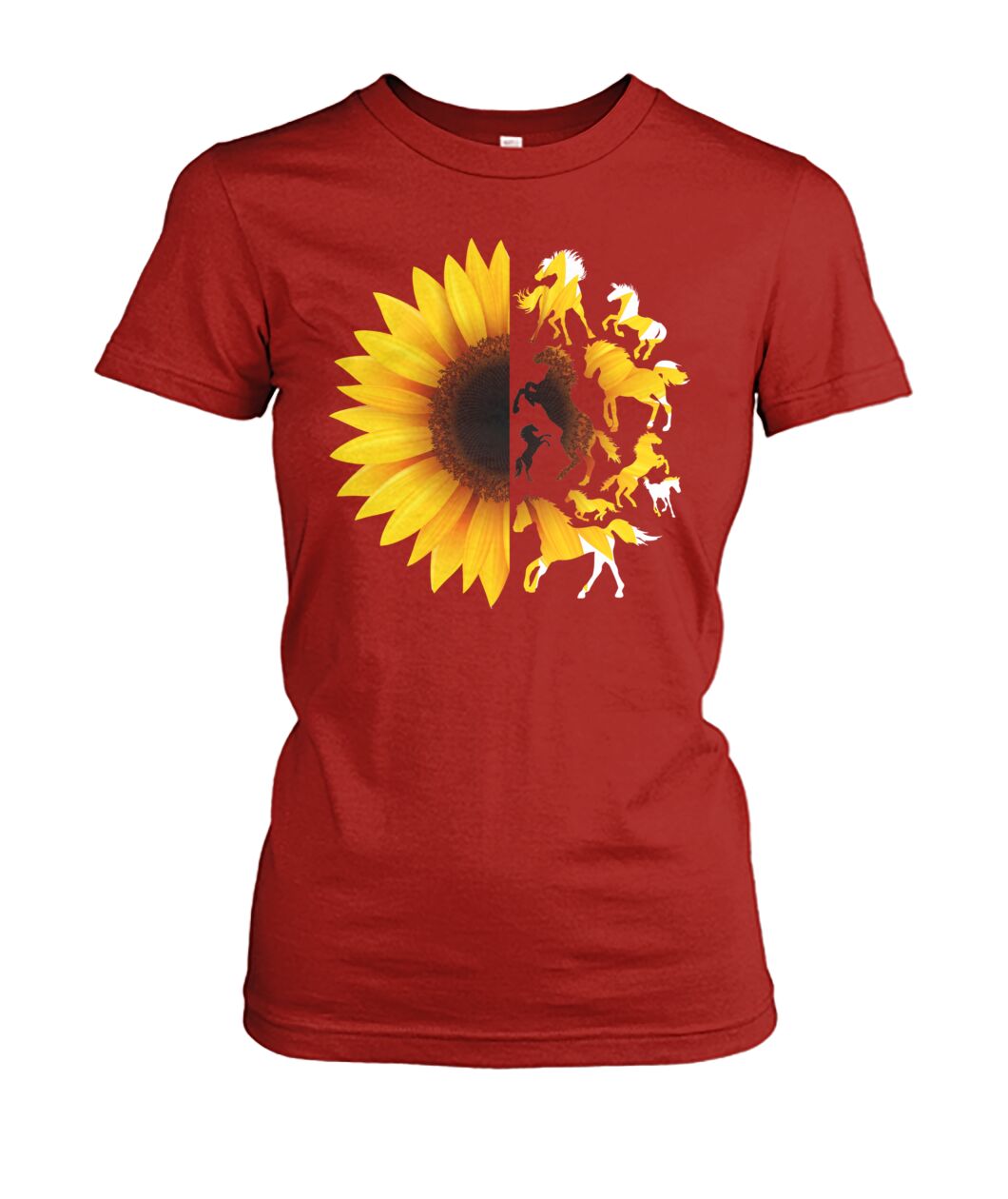Horse sunflowers - Men's and Women's t-shirt , Vneck, Hoodies - myfunfarm - clothing acceessories shoes for cow lovers, pig, horse, cat, sheep, dog, chicken, goat farmer