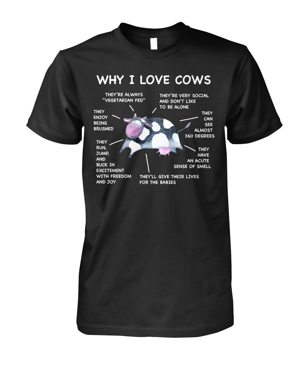 Why i love cows - funny design unisex  t-shirt , Hoodies