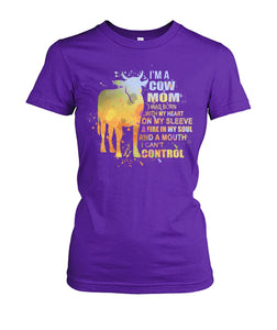 i'm a cow mom i was born with my heart - unisex  t-shirt , Hoodies