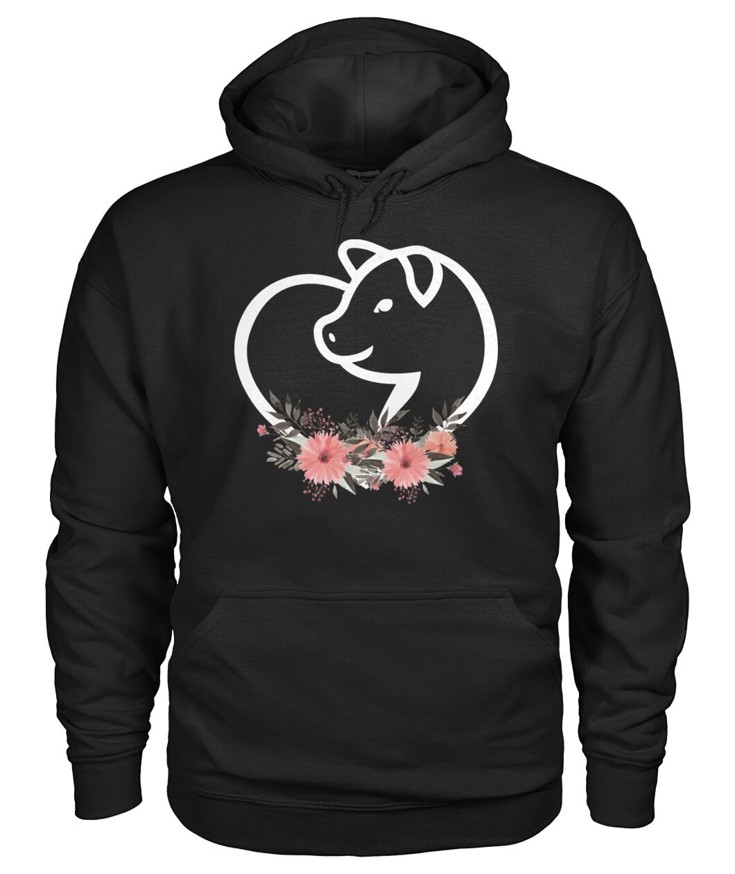 Heart flowers Pig - Men's and Women's t-shirt , Vneck, Hoodies - myfunfarm - clothing acceessories shoes for cow lovers, pig, horse, cat, sheep, dog, chicken, goat farmer