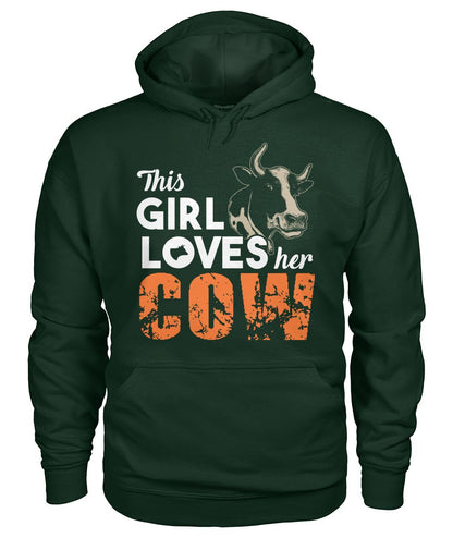 This girl who loves cows - Men's and Women's t-shirt , Vneck, Hoodies - myfunfarm - clothing acceessories shoes for cow lovers, pig, horse, cat, sheep, dog, chicken, goat farmer