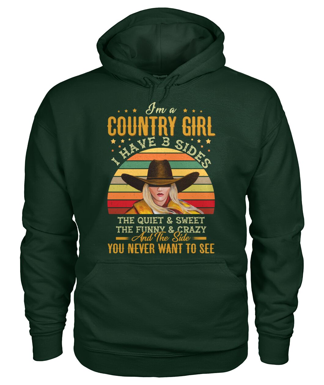 i'm a country girl i have 3 sides - unisex  t-shirt , Hoodies
