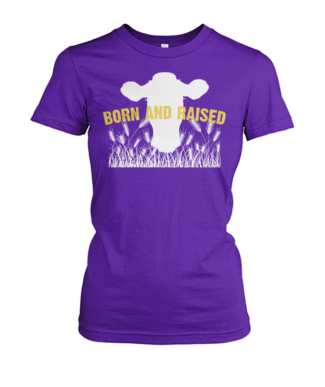 BORN AND RAISE - Men's and Women's t-shirt , Vneck, Hoodies - myfunfarm - clothing acceessories shoes for cow lovers, pig, horse, cat, sheep, dog, chicken, goat farmer