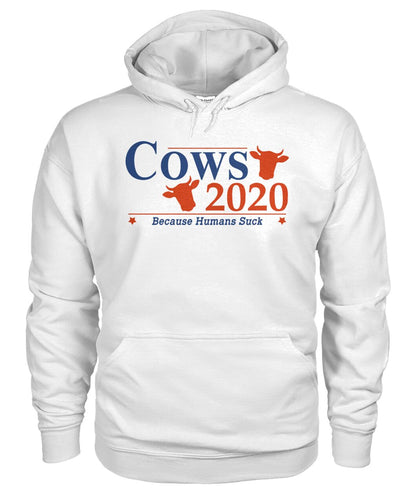 Cows 2020 because humans suck  - Men's and Women's t-shirt , Hoodies - myfunfarm
