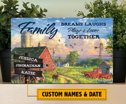 Custom names and Date  Wood Sign - Family home decor