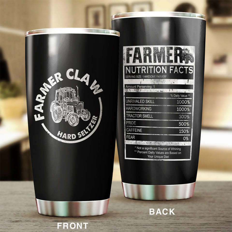 Farmer Claw - Stainless Steel Tumbler - myfunfarm - clothing acceessories shoes for cow lovers, pig, horse, cat, sheep, dog, chicken, goat farmer