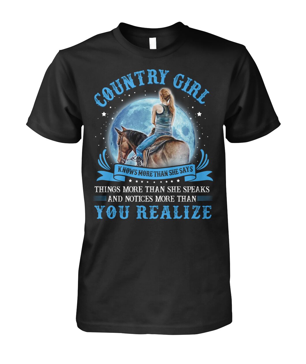 country girl knows more than she says - unisex  t-shirt , Hoodies - myfunfarm