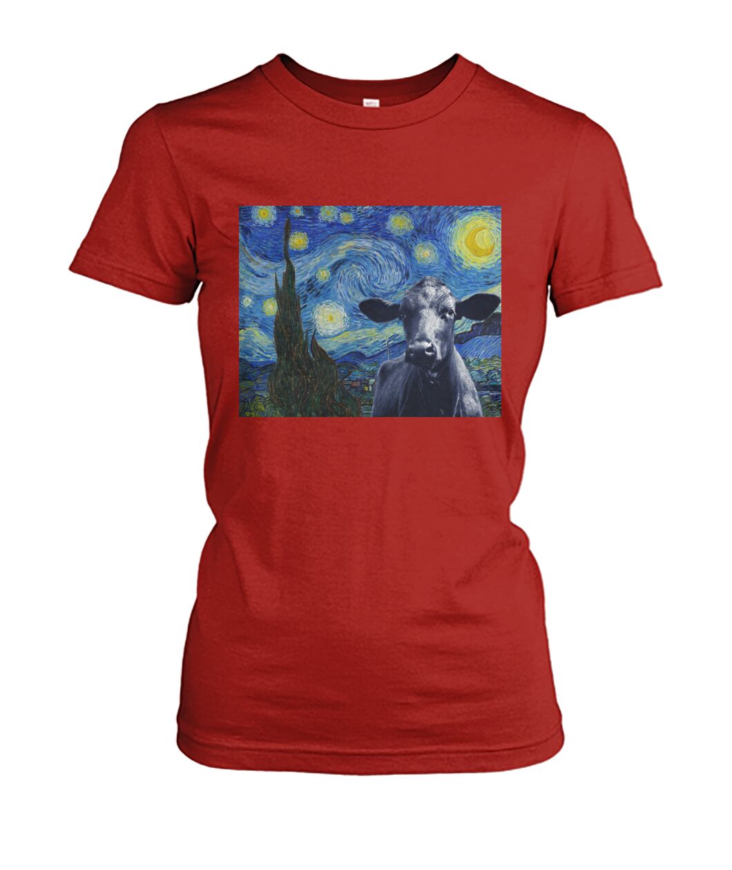 Van-gogh-painting Angus black - Men's and Women's t-shirt , Vneck, Hoodies - myfunfarm - clothing acceessories shoes for cow lovers, pig, horse, cat, sheep, dog, chicken, goat farmer