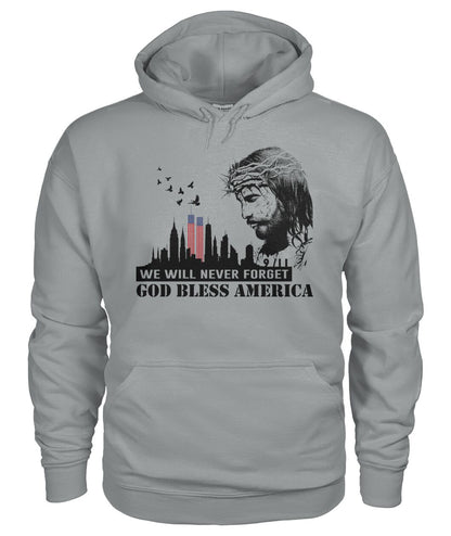 We will never forget 911 - God bless america  - unisex  t-shirt , Hoodies