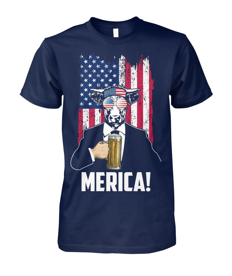 Cow america  - Men's and Women's t-shirt , Vneck, Hoodies - myfunfarm - clothing acceessories shoes for cow lovers, pig, horse, cat, sheep, dog, chicken, goat farmer