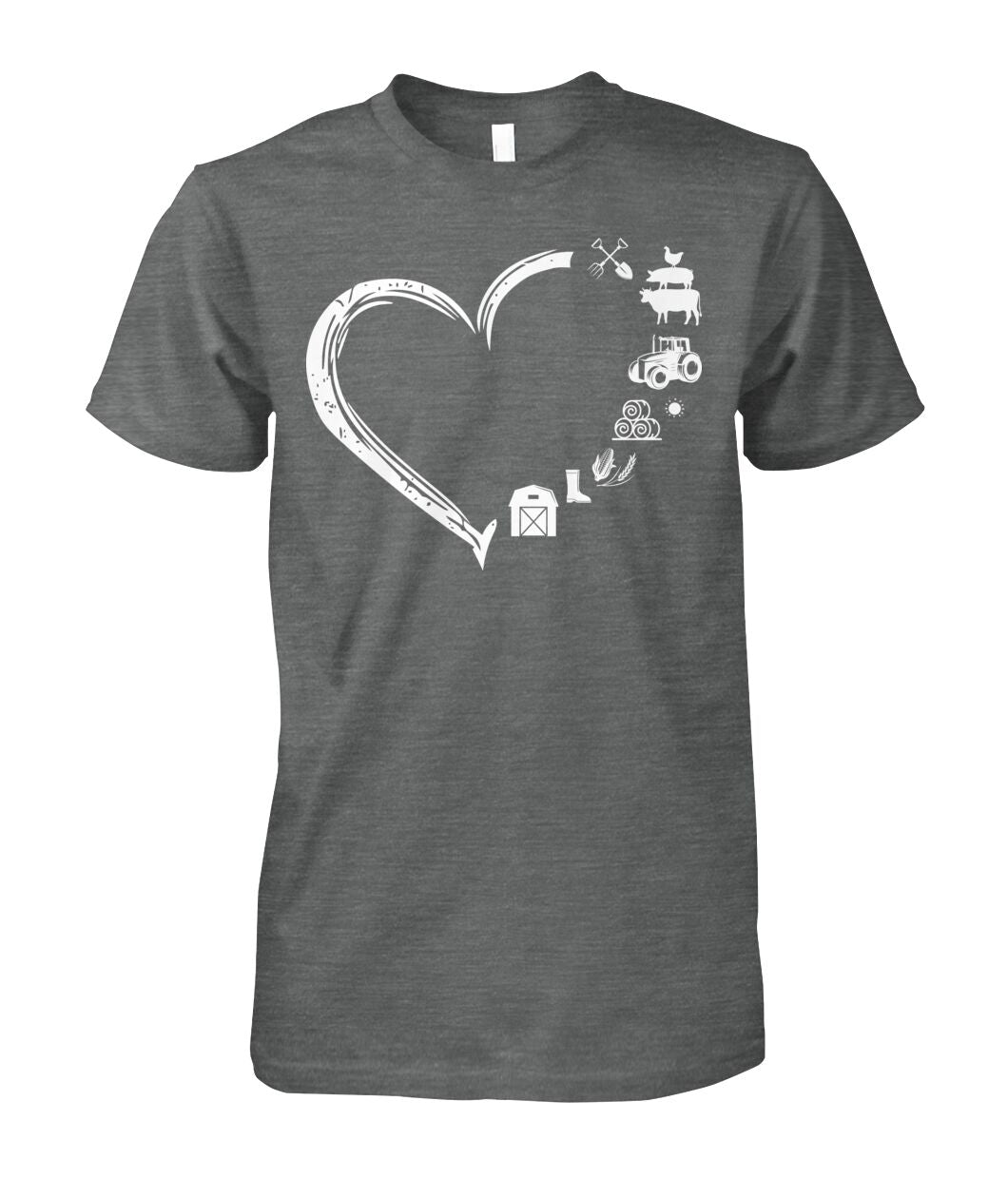 Heart  Farm Life - unisex  t-shirt , Hoodies - myfunfarm