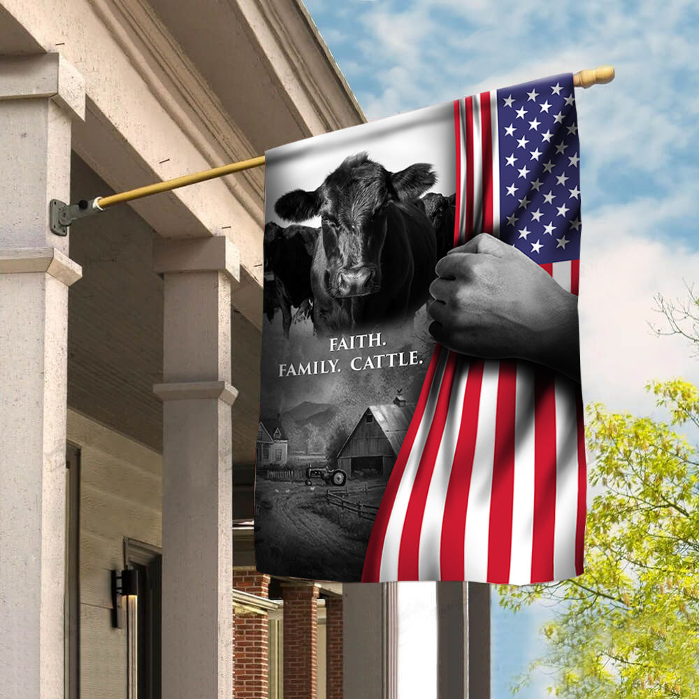 Faith Family Cattle - Flag USA - myfunfarm