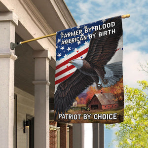 Farmer by blood - American by birth - Patriot by choice - Flag USA